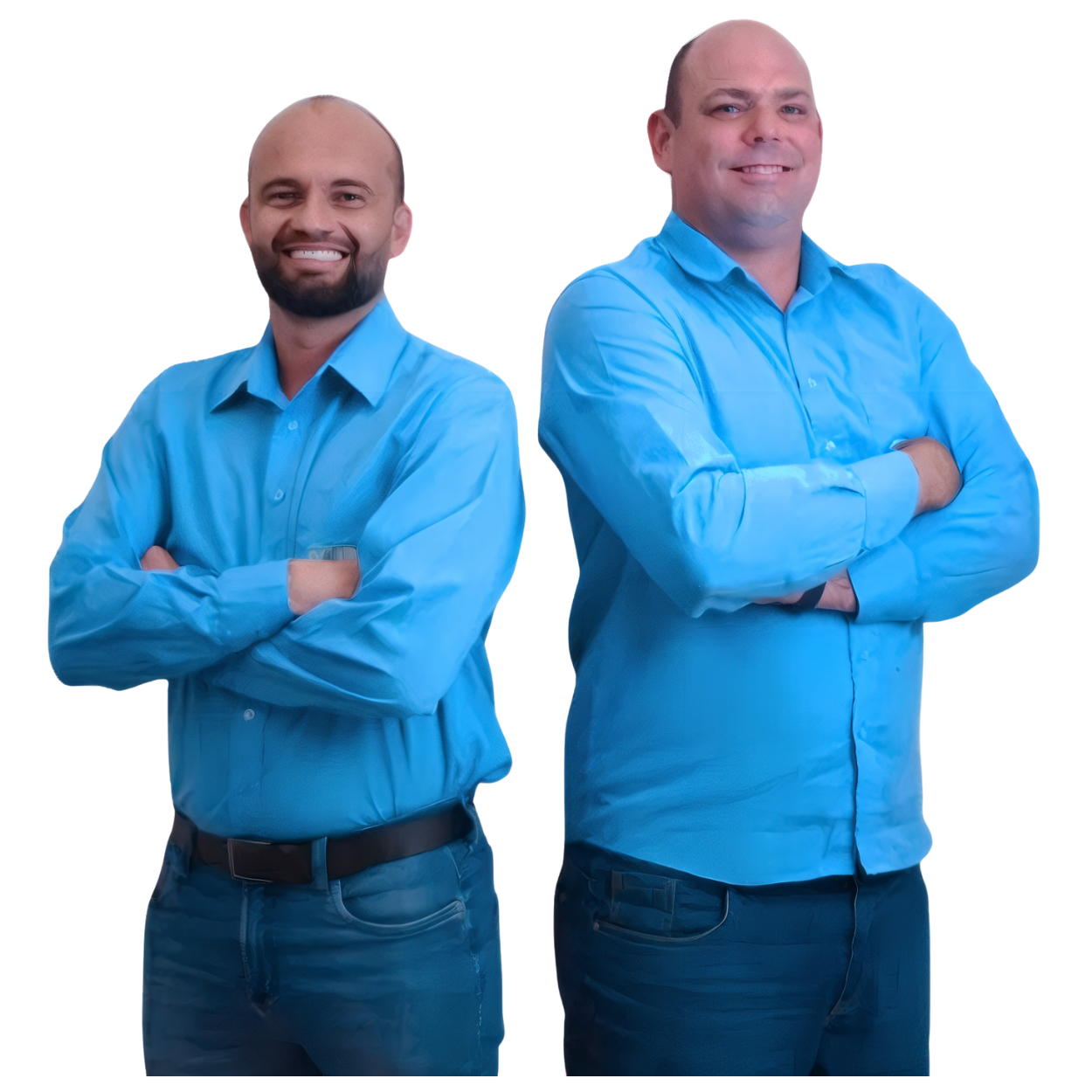Giovani Garcia e Antonio Simoso, fundadores da GMG Locações